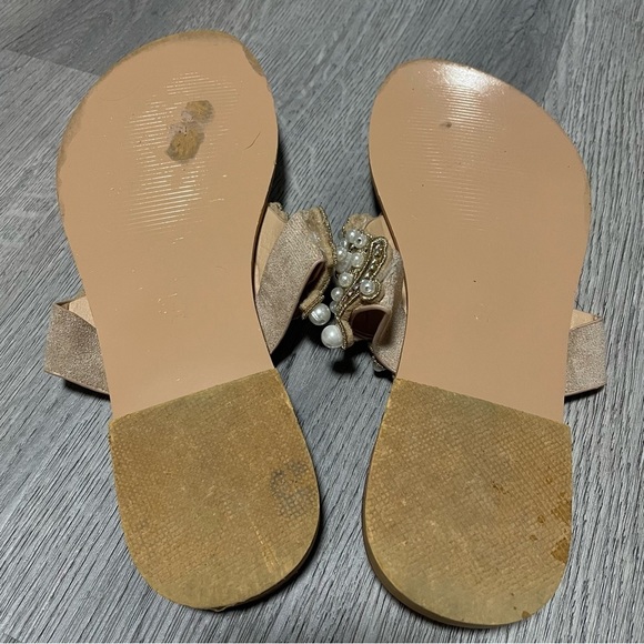 Faux Pearls Women’s Flipflop Sandals Size 7.5 - Picture 4 of 7